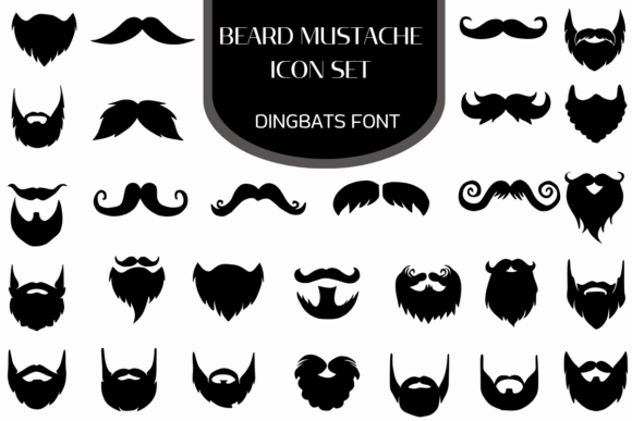 Beard Mustache Icon Set: Your Brand's Secret Weapon