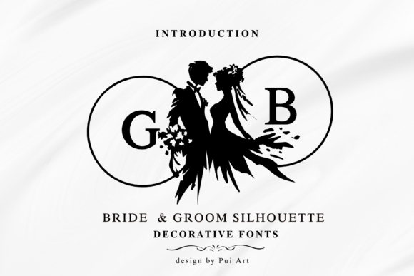 Crafting Wedding Elegance with the Bride & Groom Silhouette Monogram