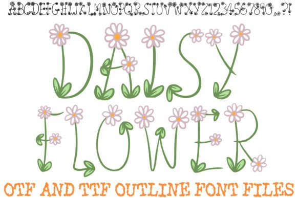 Daisy Flower: A Botanical Display Font for Whimsical Design