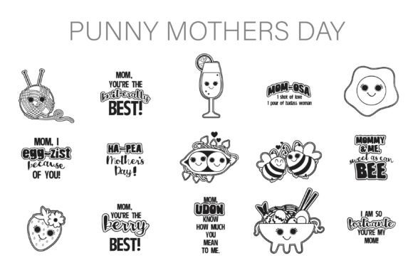 Punny Mother's Day Dingbats: A Typeface for Mom-Approved Charm