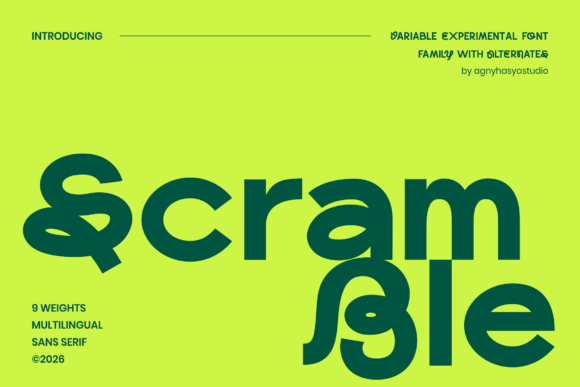 Scramble: A Creative Sans Serif for Modern Design
