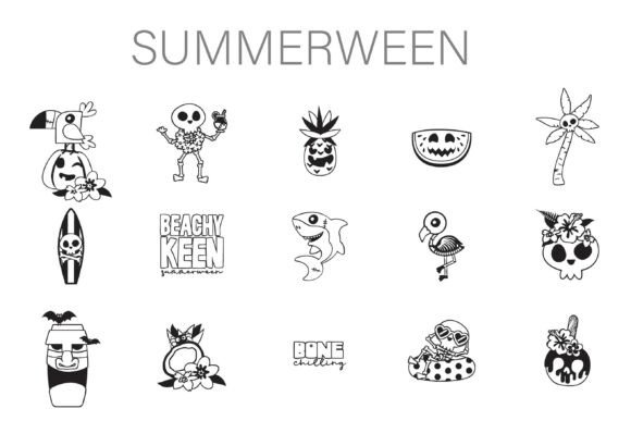 Summerween Dingbats: The Creative Font for Spooky Beach Vibes