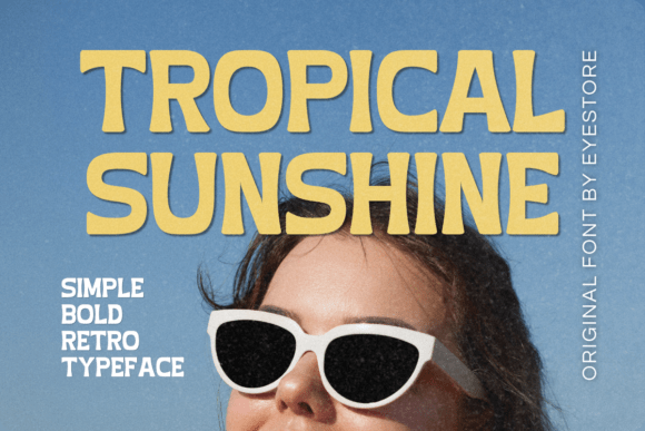 Tropical Sunshine: A Retro Font for Sunny Designs